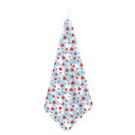Red Heart Balloon Pattern Print Hand Towel