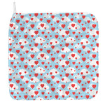 Red Heart Balloon Pattern Print Hand Towel