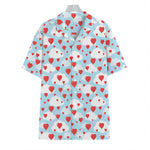 Red Heart Balloon Pattern Print Hawaiian Shirt