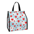 Red Heart Balloon Pattern Print Insulated Lunch Tote