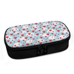 Red Heart Balloon Pattern Print Insulin Cooler Travel Case