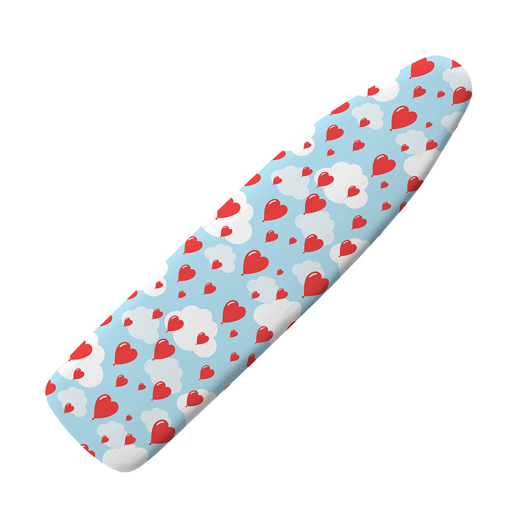 Red Heart Balloon Pattern Print Ironing Board Cover