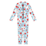 Red Heart Balloon Pattern Print Jumpsuit