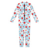 Red Heart Balloon Pattern Print Jumpsuit