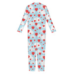 Red Heart Balloon Pattern Print Jumpsuit