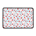 Red Heart Balloon Pattern Print Kitchen Mat