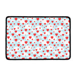 Red Heart Balloon Pattern Print Kitchen Mat