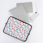 Red Heart Balloon Pattern Print Laptop Sleeve