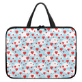 Red Heart Balloon Pattern Print Laptop Sleeve With Handle