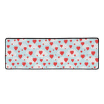 Red Heart Balloon Pattern Print Long Kitchen Mat