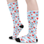 Red Heart Balloon Pattern Print Long Socks