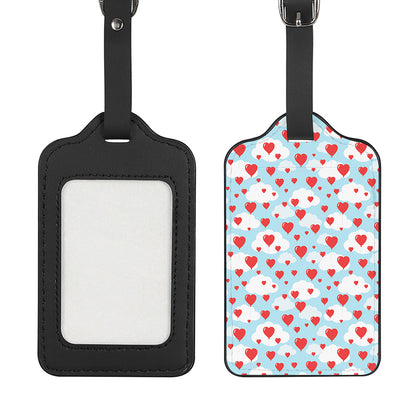 Red Heart Balloon Pattern Print Luggage Tag