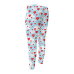 Red Heart Balloon Pattern Print Men's Compression Pants