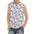 Red Heart Balloon Pattern Print Men's Fitness Tank Top