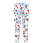 Red Heart Balloon Pattern Print Men's leggings