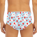Red Heart Balloon Pattern Print Men's Triangle Swim Briefs