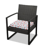 Red Heart Balloon Pattern Print Outdoor Seat Cushion Cover