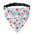 Red Heart Balloon Pattern Print Over The Collar Dog Bandana