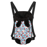 Red Heart Balloon Pattern Print Pet Carrier Backpack