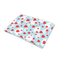 Red Heart Balloon Pattern Print Pet Cooling Mat Cover