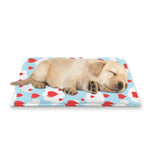 Red Heart Balloon Pattern Print Pet Cooling Mat Cover