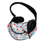Red Heart Balloon Pattern Print Pet Sling Carrier