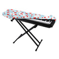 Red Heart Balloon Pattern Print Piano Keyboard Cover
