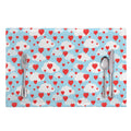 Red Heart Balloon Pattern Print Placemat