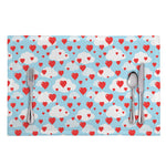 Red Heart Balloon Pattern Print Placemat