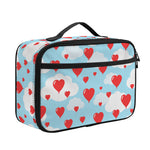 Red Heart Balloon Pattern Print Portable Lunch Bag