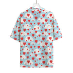 Red Heart Balloon Pattern Print Rayon Hawaiian Shirt