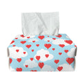 Red Heart Balloon Pattern Print Rectangle Tissue Box Cover