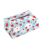 Red Heart Balloon Pattern Print Rectangle Tissue Box Cover