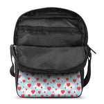 Red Heart Balloon Pattern Print Rectangular Crossbody Bag