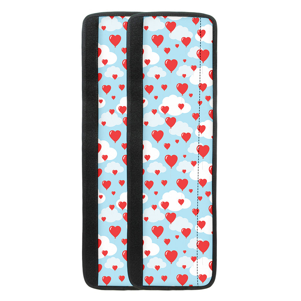 Red Heart Balloon Pattern Print Refrigerator Handle Covers