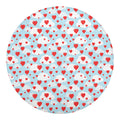 Red Heart Balloon Pattern Print Round Blanket