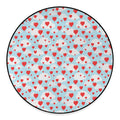 Red Heart Balloon Pattern Print Round Floor Mat