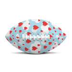 Red Heart Balloon Pattern Print Rugby Ball
