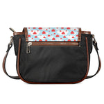 Red Heart Balloon Pattern Print Saddle Bag