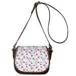 Red Heart Balloon Pattern Print Saddle Bag