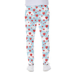 Red Heart Balloon Pattern Print Scuba Joggers