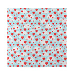 Red Heart Balloon Pattern Print Silk Bandana