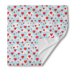 Red Heart Balloon Pattern Print Silk Bandana