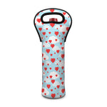 Red Heart Balloon Pattern Print Single Neoprene Wine Tote