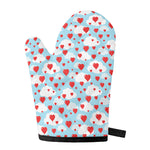 Red Heart Balloon Pattern Print Single Oven Mitt