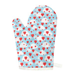 Red Heart Balloon Pattern Print Single Oven Mitt