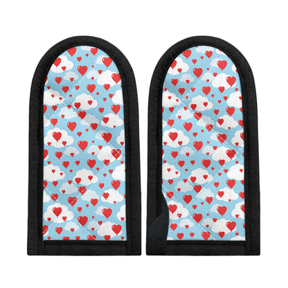 Red Heart Balloon Pattern Print Skillet Handle Cover