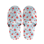 Red Heart Balloon Pattern Print Slippers