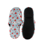 Red Heart Balloon Pattern Print Slippers