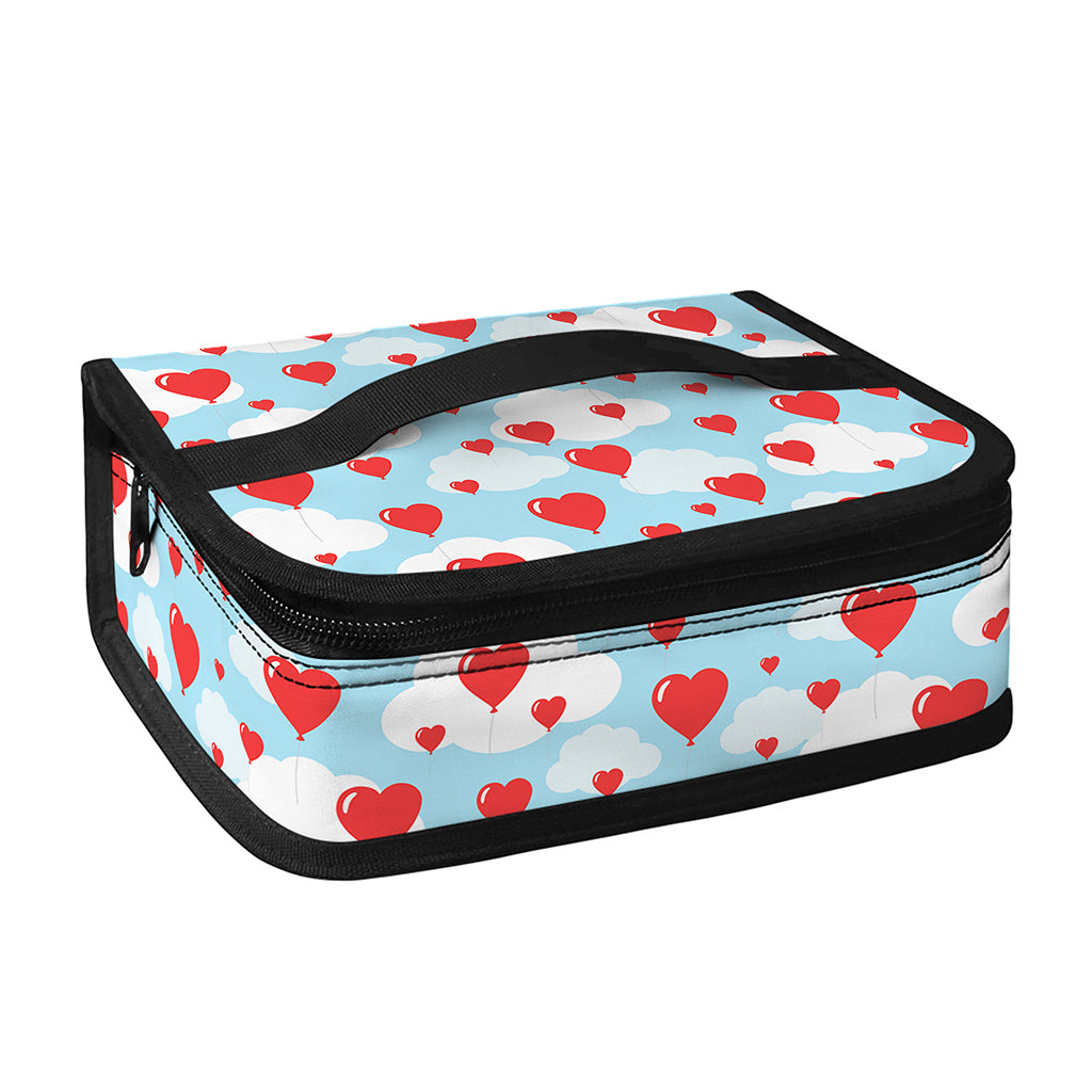 Red Heart Balloon Pattern Print Small Lunch Bag